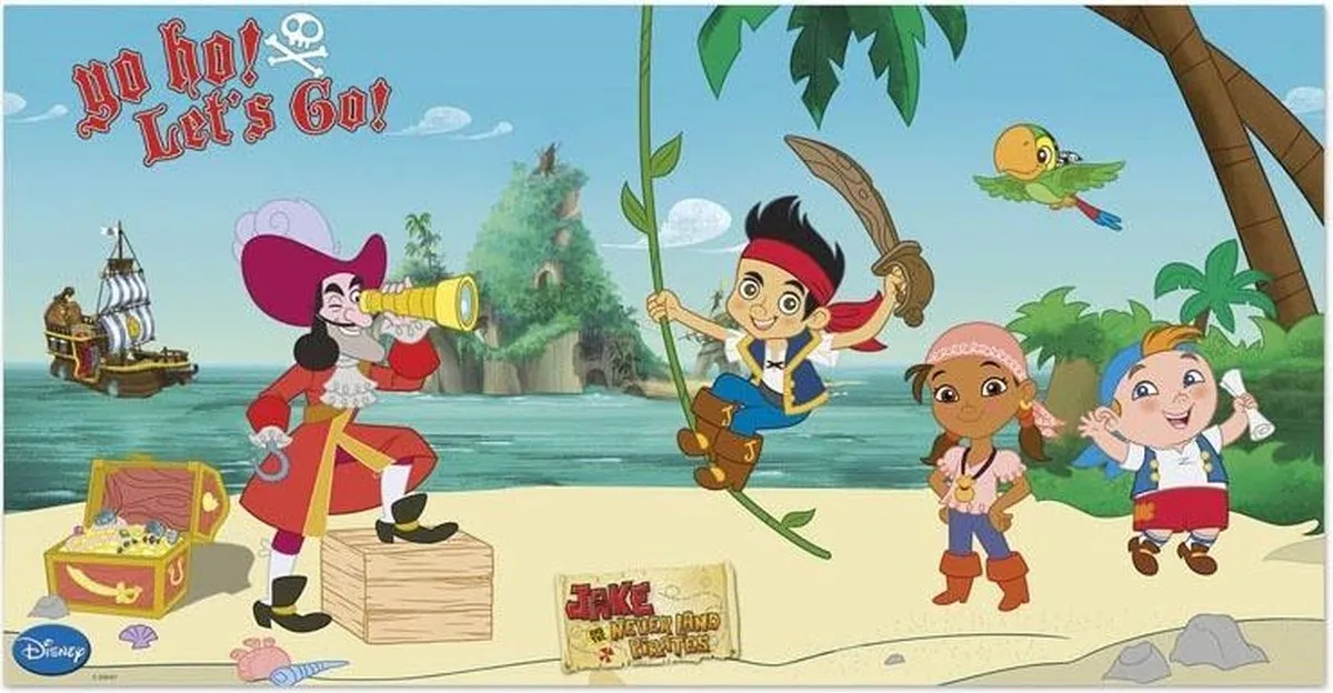 Disney Jake en de Nooitgedachtland Piraten Muurbanner 150x77cm