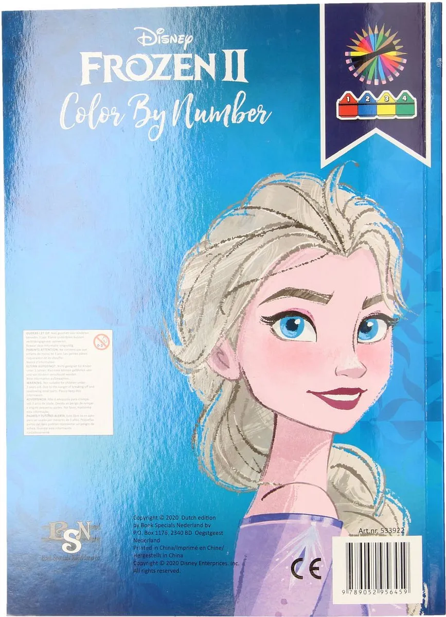 Disney Frozen Kleurboek Elsa en Anna - 32 Pagina's - 12 Kleurpotloden - Blauw
