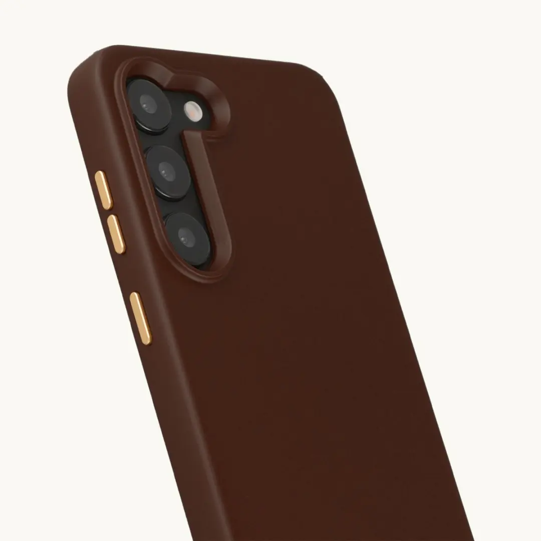 Selencia Rivièra Backcover S23 - Choco Brown - MagSafe
