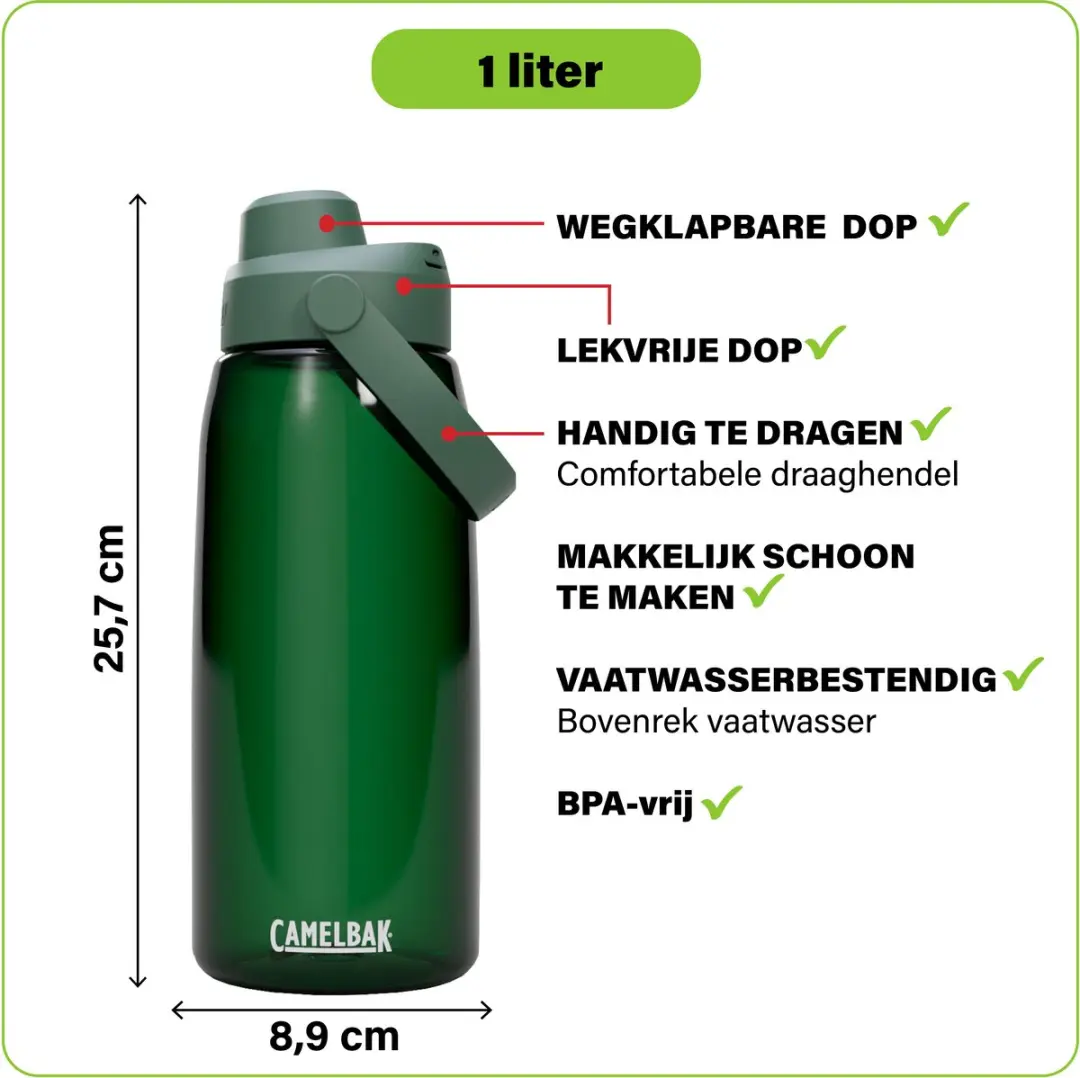 CamelBak Thrive Chug Drinkfles 1L - Groen