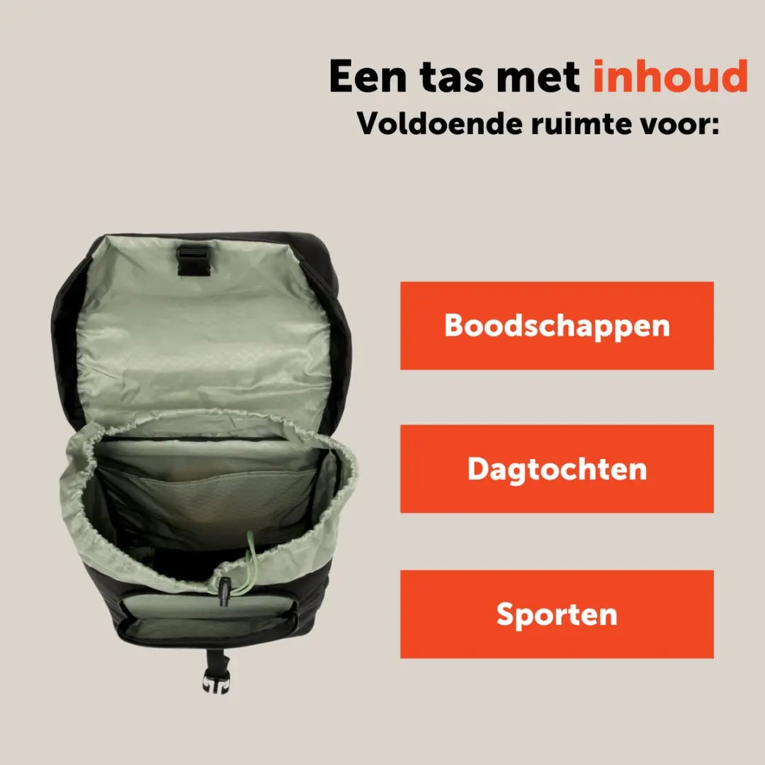 New Looxs Vigo Double MIK 2.0 Dubbele Fietstas 40L - Zwart/ Groen - afbeelding 5 van 6