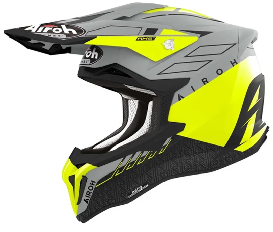 Airoh Strycker Skin Geel Mat Crosshelm