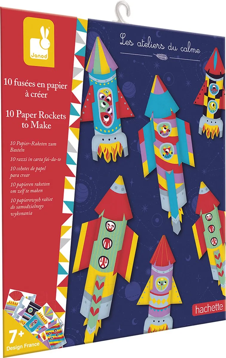 Janod Les Ateliers Du Calme Raketten Bouwpakket 10 Stuks - Multikleur - afbeelding 6 van 6