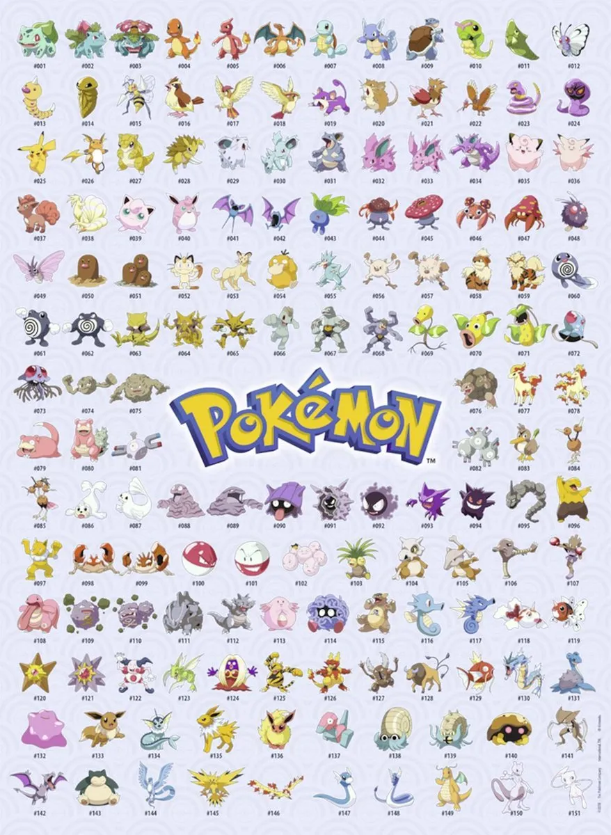 Ravensburger Pokémon Eerste Generatie Legpuzzel 500 Stuks