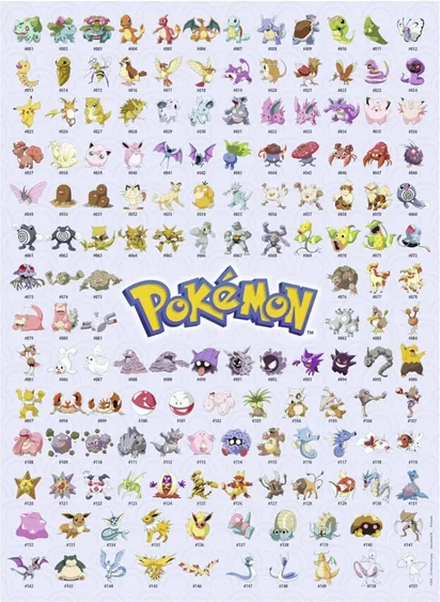 Ravensburger Pokémon Eerste Generatie Legpuzzel 500 Stuks