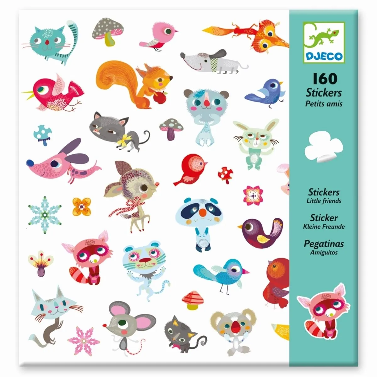 Djeco Small Friends Stickers - 160 Stuks - Multicolor