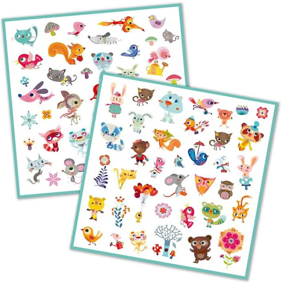 Djeco Small Friends Stickers - 160 Stuks - Multicolor