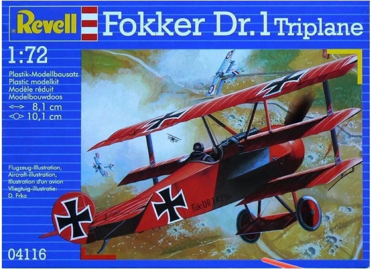 Revell 04116 Fokker DR.I Modelbouwpakket 1:72 - Militaire vliegtuig - Multi