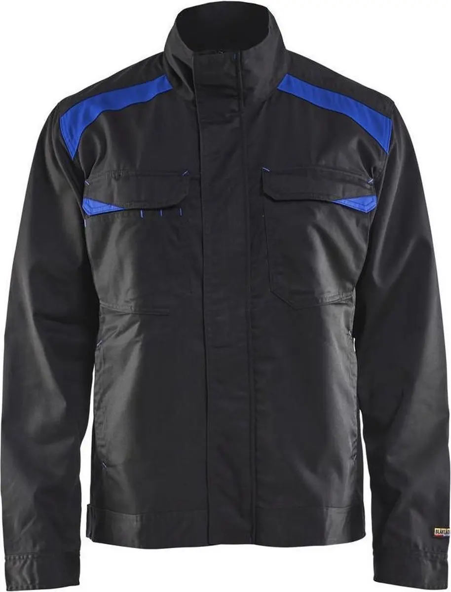 Blåkläder 4054-1800 Industriejack Ongevoerd Zwart/Korenlblauw maat L