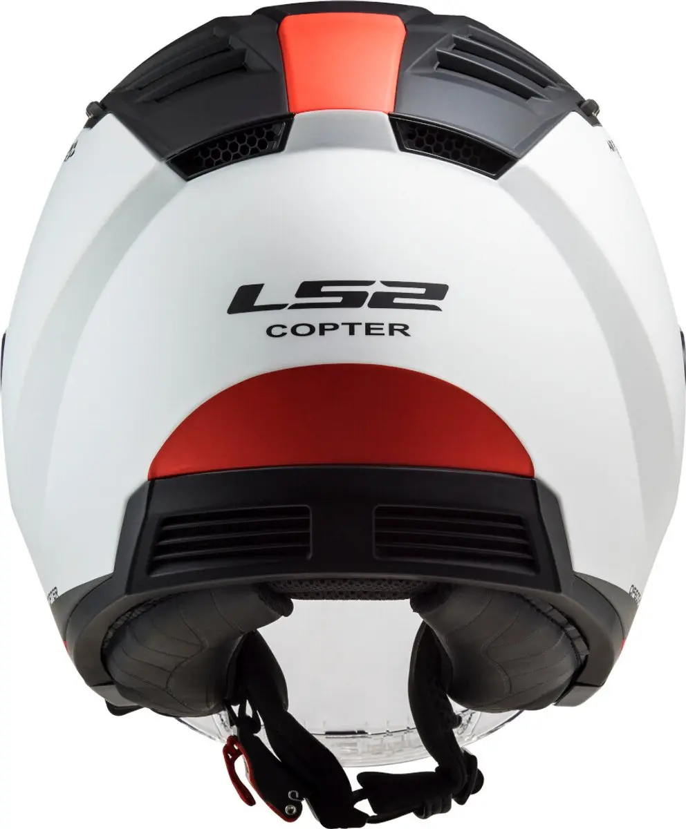LS2 OF600 Copter II Jethelm - Maat M - Wit/Rood
