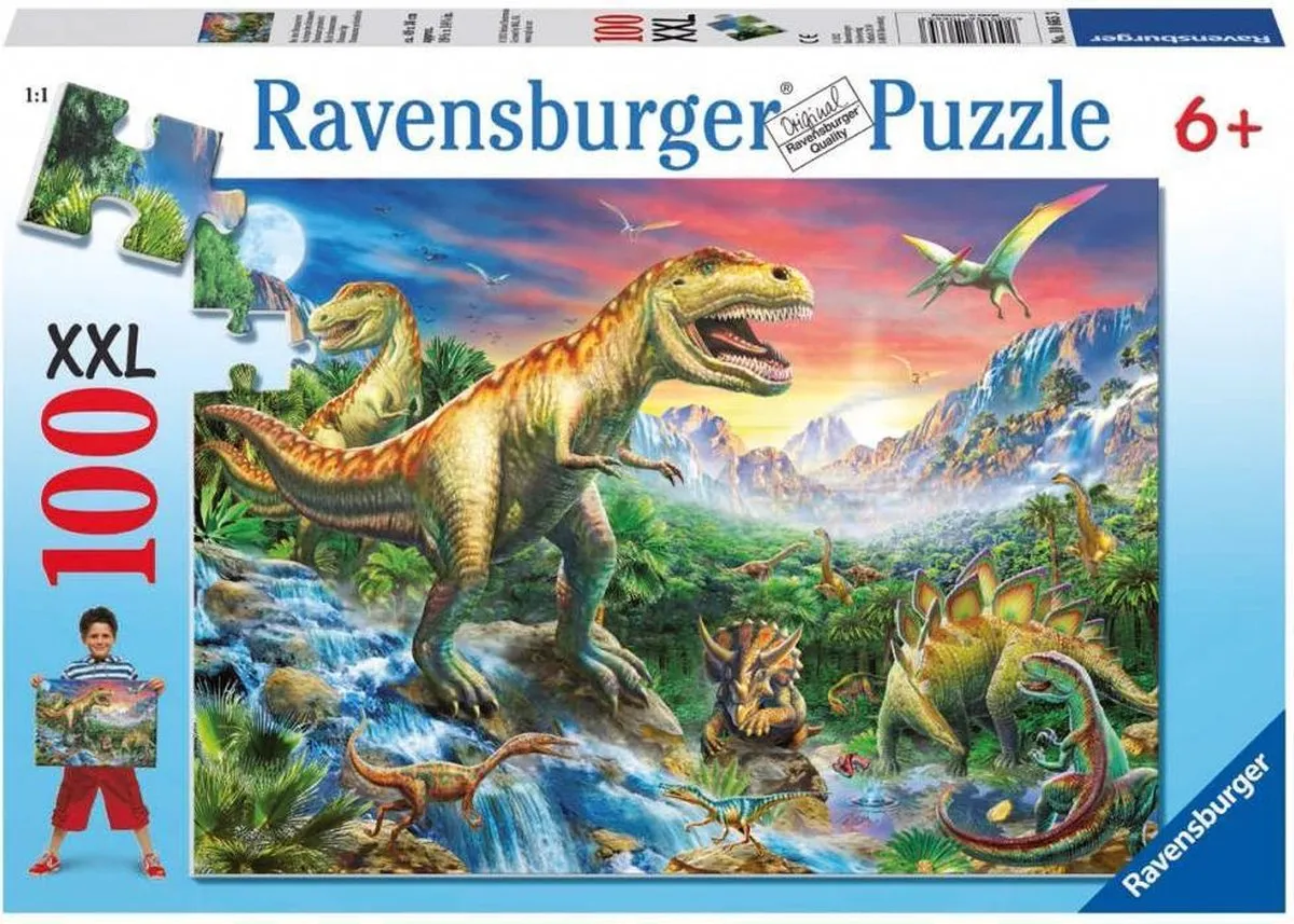 Ravensburger Bij de Dinosaurussen Legpuzzel 100 Stuks - Multicolor