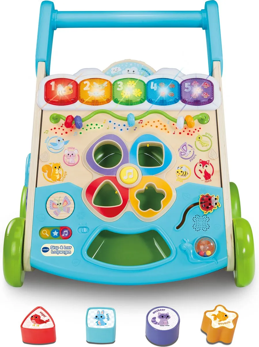 VTech Stap & Leer Loopwagen - Hout