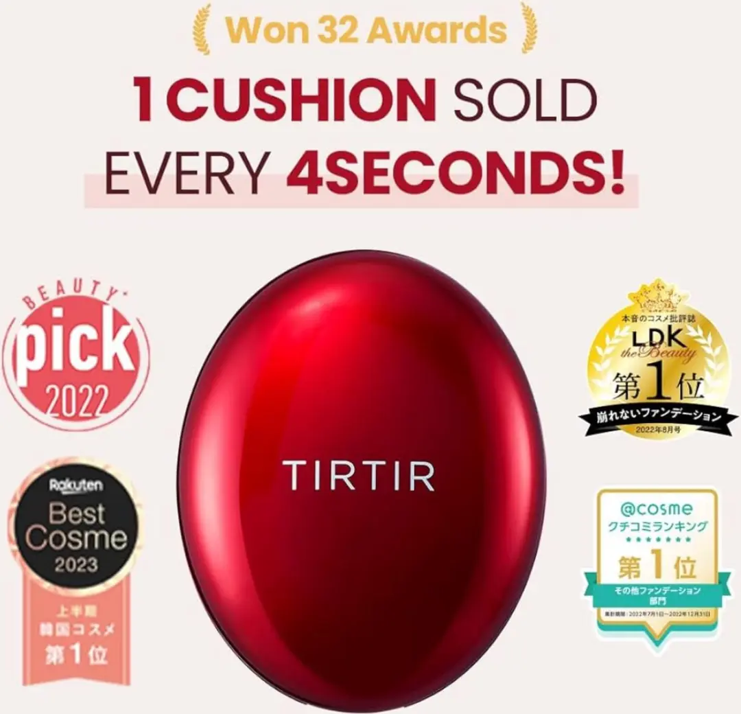 TIRTIR Mask Fit Red Cushion 17C Porcelain - SPF40 PA++ 18g - afbeelding 2 van 6