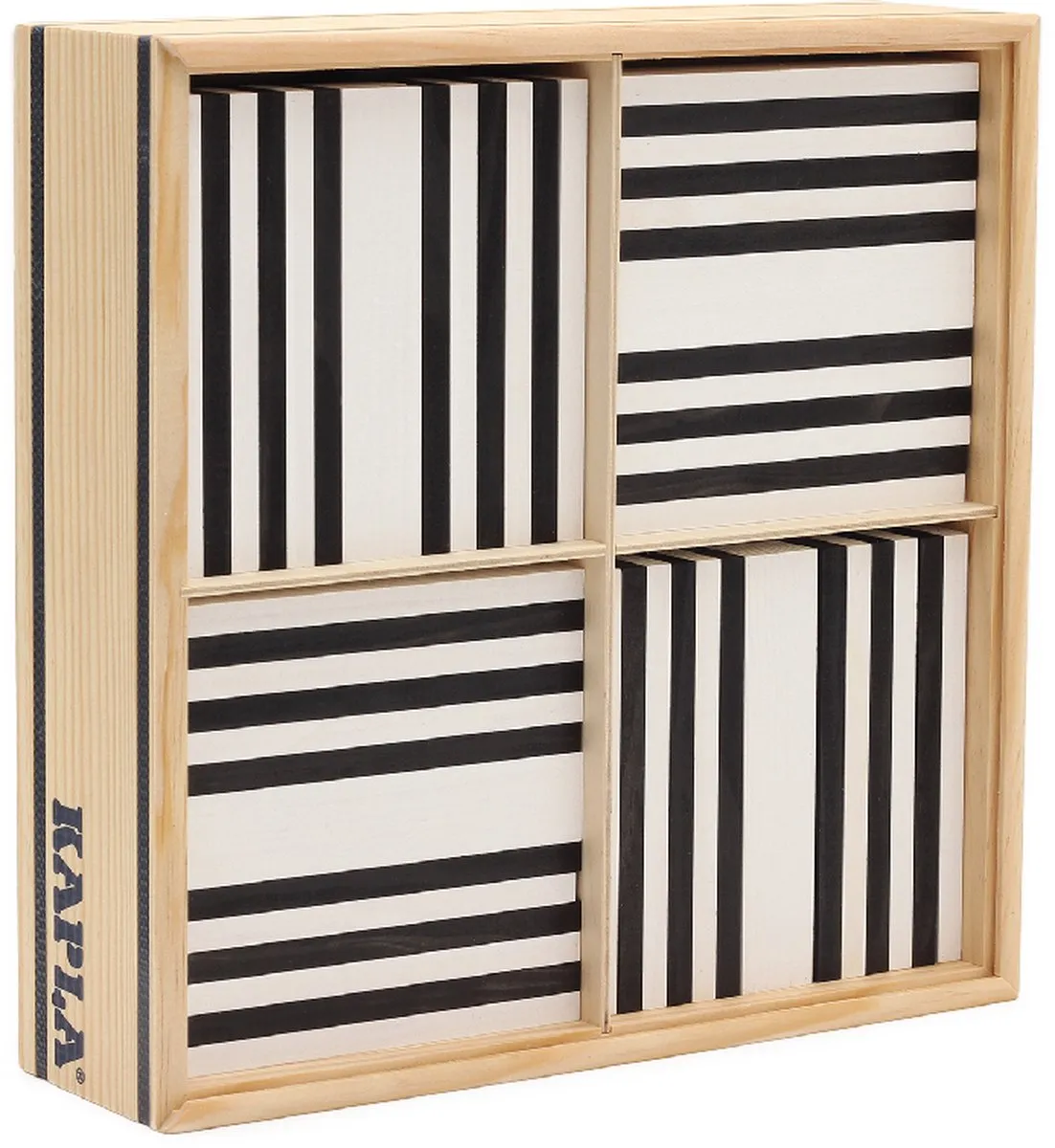 KAPLA - KAPLA Kleur - Constructiespeelgoed - Zwart wit - 100 Plankjes