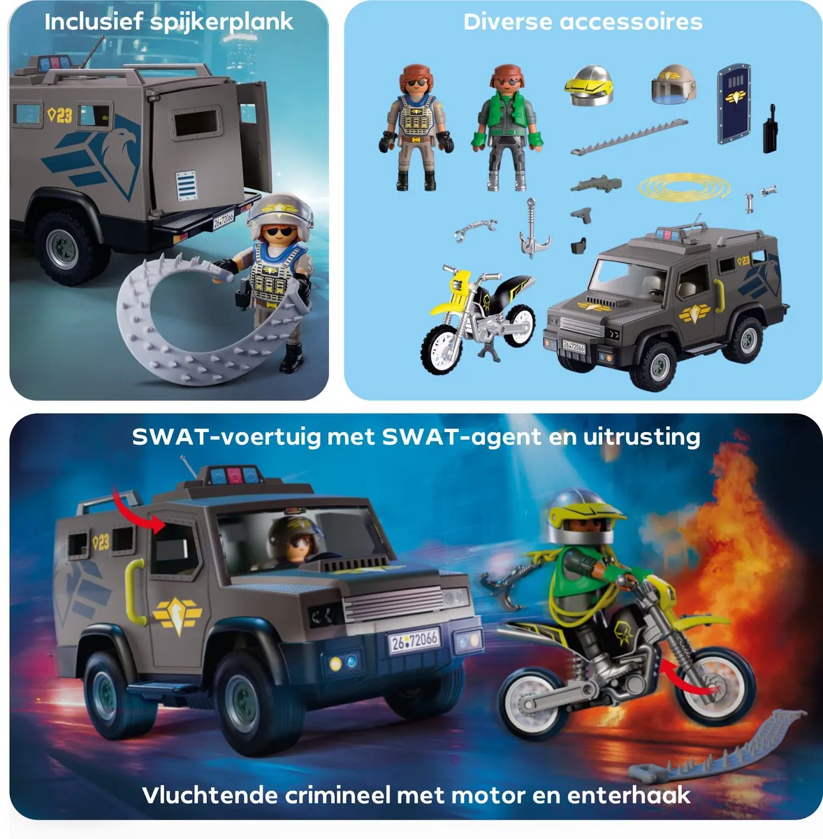 Playmobil City Action SWAT-voertuig 72066 - Multicolor
