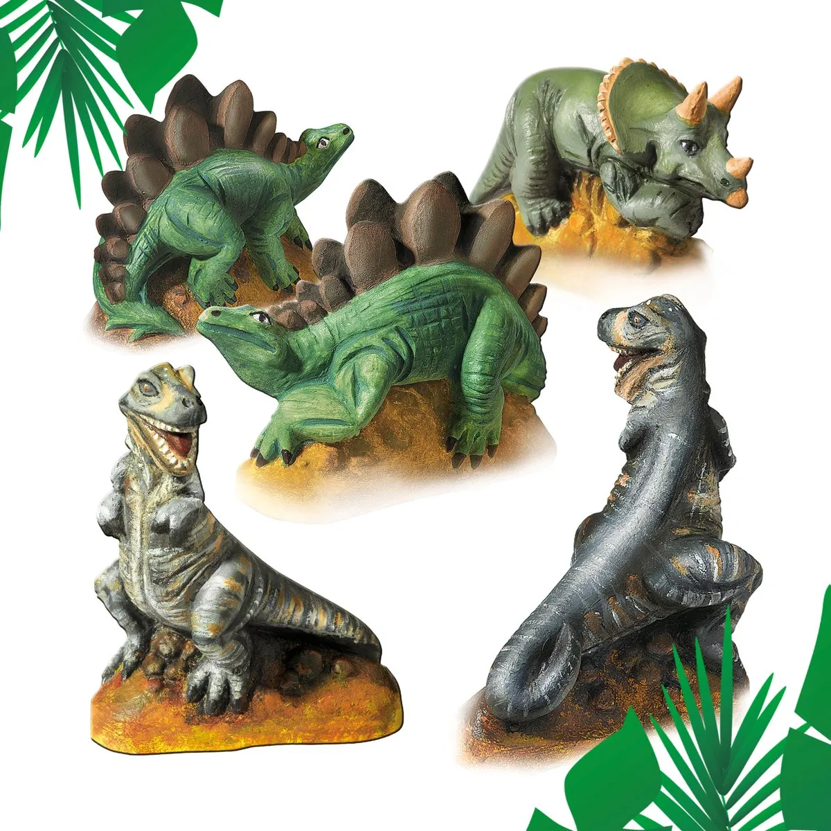 SES Creative Dino's Giet- en Schilderpakket - 3 Mallen