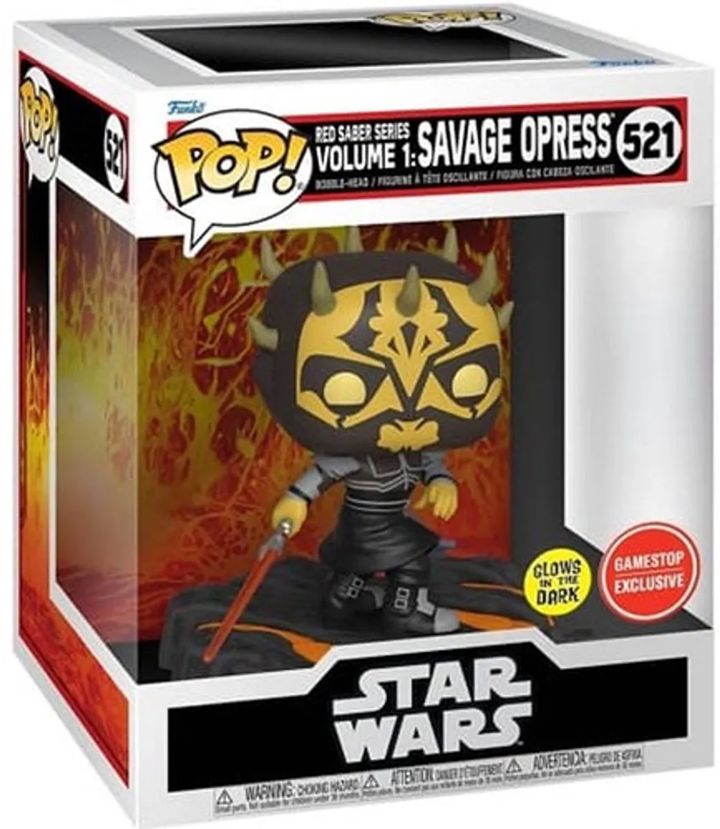 Funko Pop! Star Wars Red Saber Series Savage Opress #521 GITD