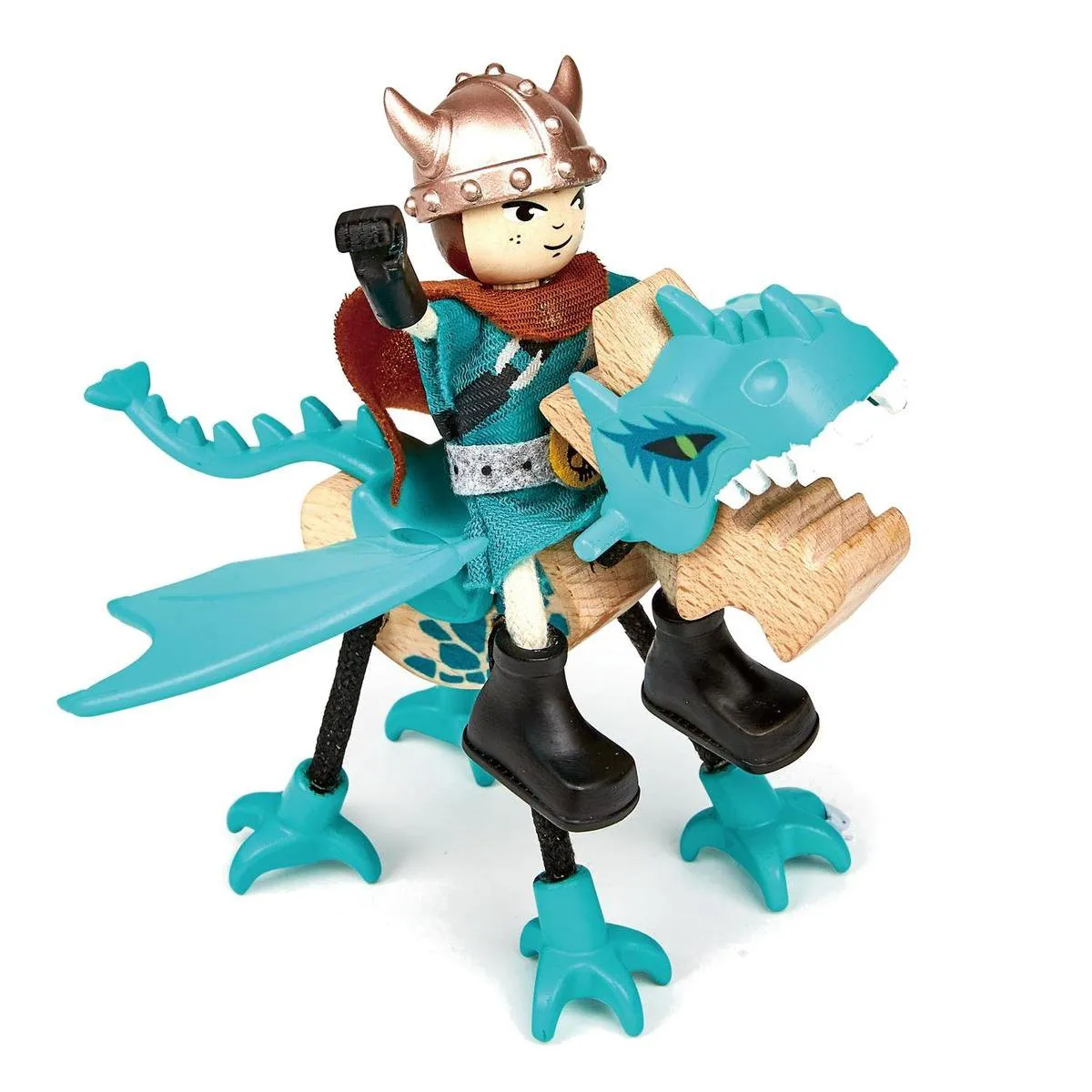 Hape Speelset Drakenrijder 309075 - 2-delig 17cm - Groen