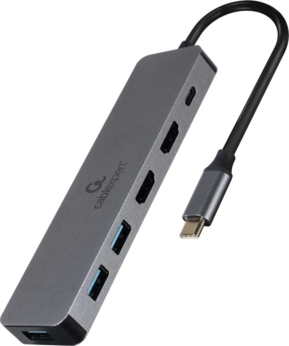 Cablexpert USB-C 3-in-1 Multi Adapter A-CM-COMBO3-03 - afbeelding 3 van 5