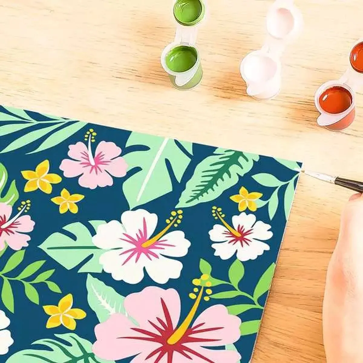 Ravensburger CreArt Exotic Flowers Schilderen op nummer - 15 Kleuren - Multicolor