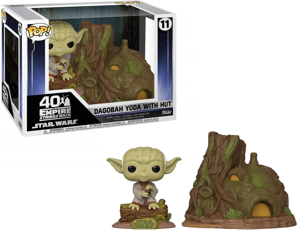 Funko Pop! Town Star Wars Dagobah Yoda met Hut