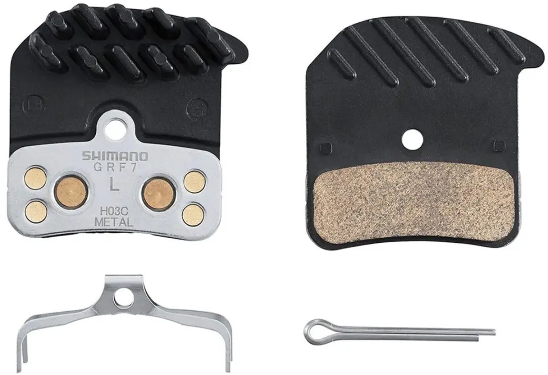 Shimano H03C Remblokken Schijfremmen - 5cm - Metaal met koelribben - afbeelding 2 van 5