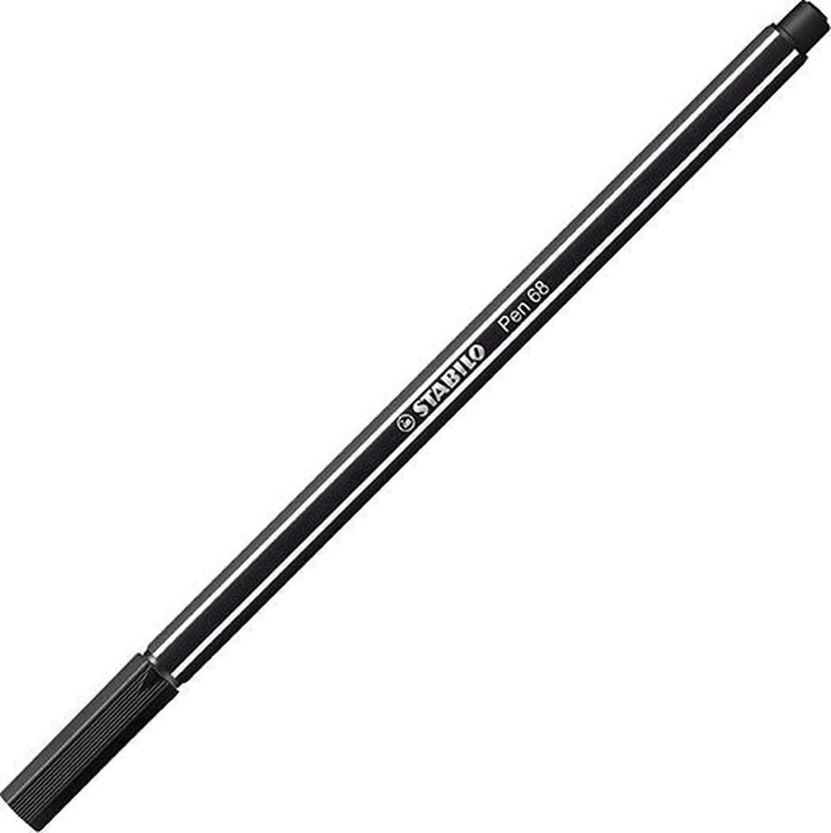 STABILO Pen 68 Viltstift - Zwart - 10 Stuks