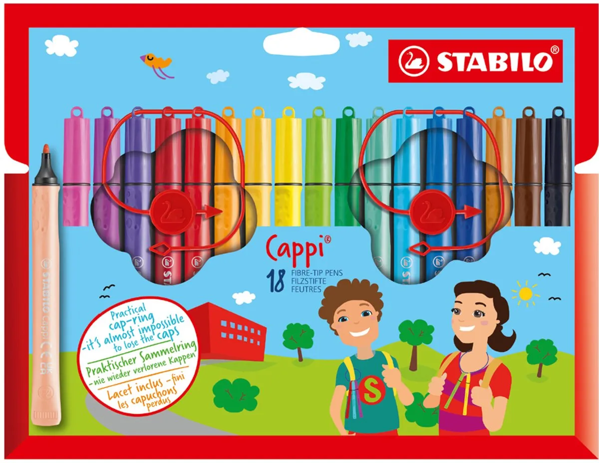 STABILO Cappi Viltstift 18 Kleuren