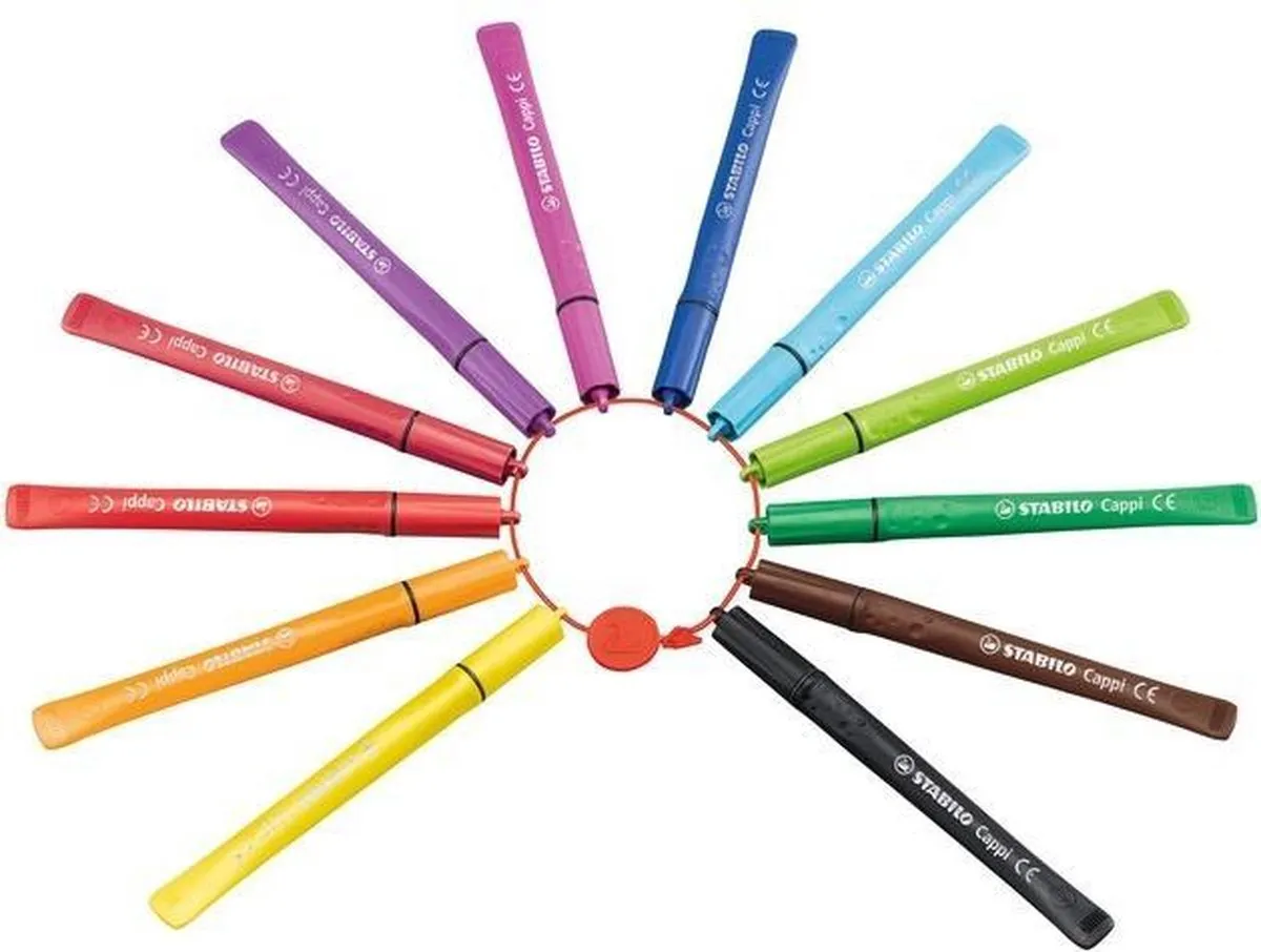 STABILO Cappi Viltstift 18 Kleuren - Etui met Dopringen - afbeelding 6 van 6