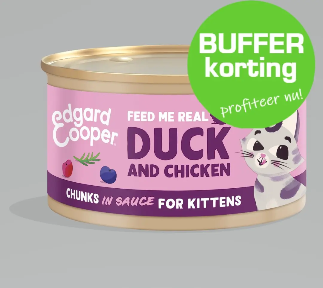 Edgard & Cooper Kitten Chunks Eend - 85g