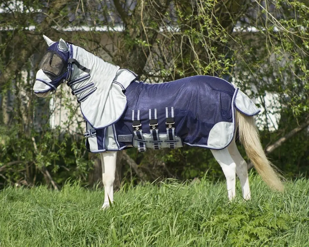 QHP Vliegendeken 90/125cm - Donkerblauw