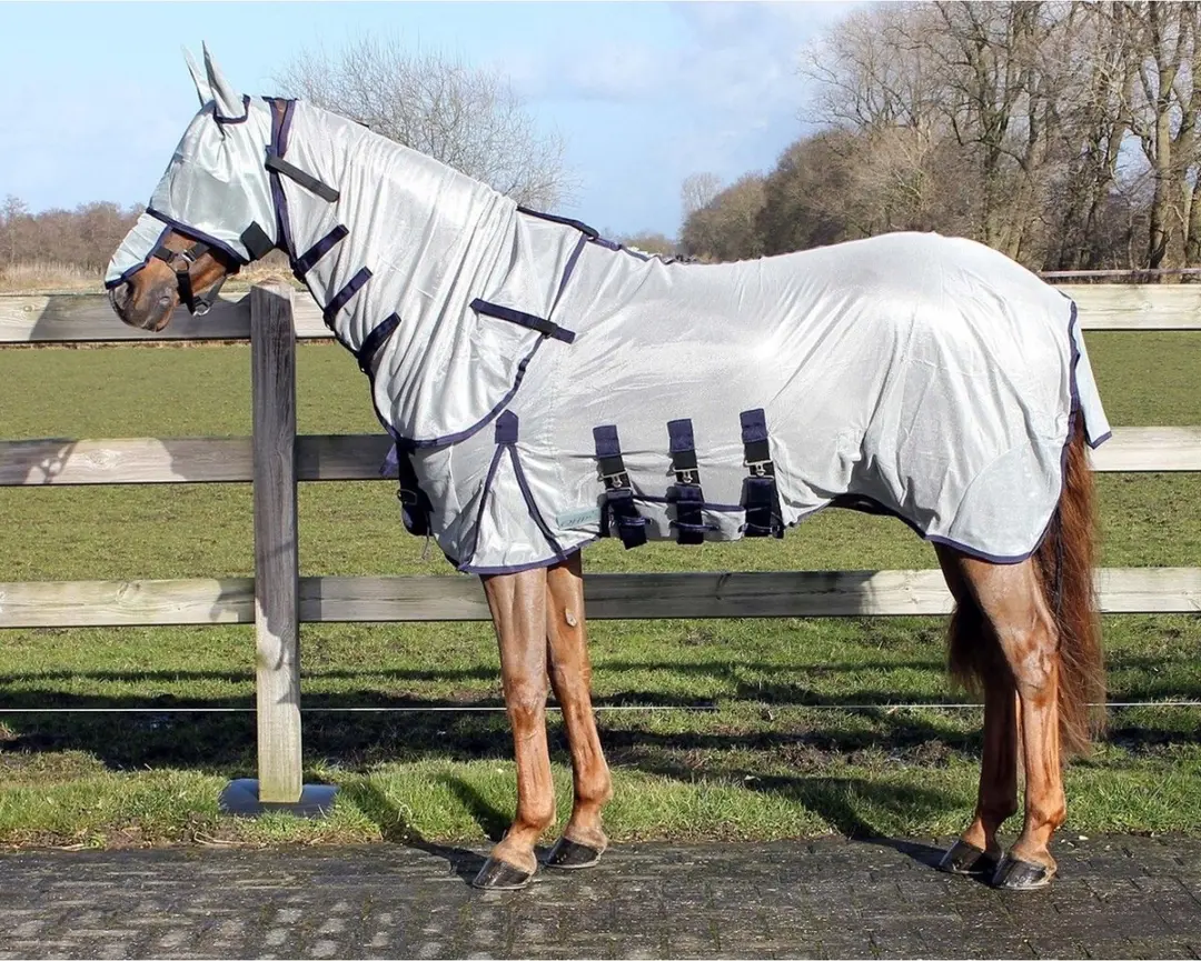 QHP Vliegendeken 155/205cm - Donkerblauw