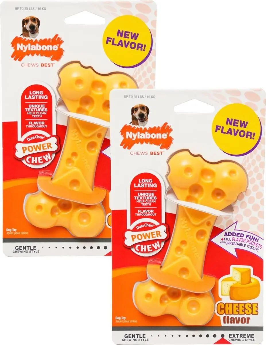 Nylabone Durachew Cheese Bone Geel