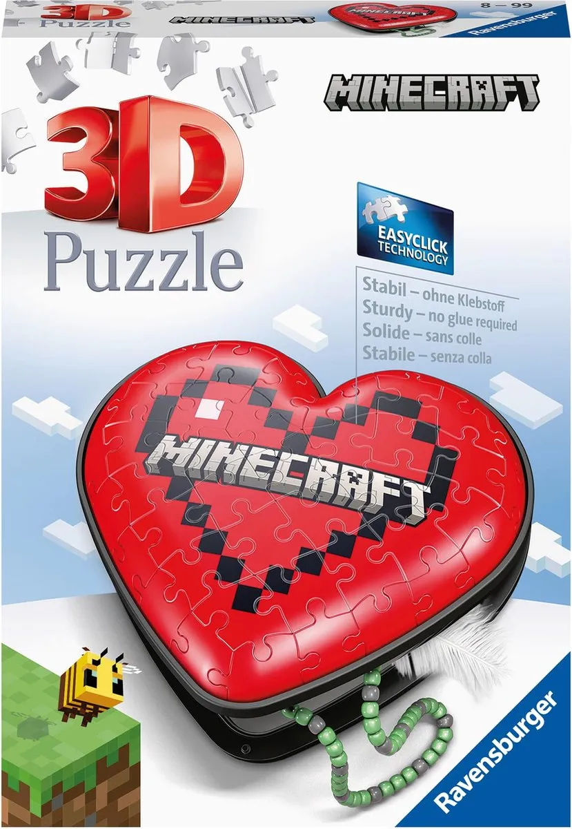 Ravensburger Minecraft 3D Puzzel Hartvormige Opbergdoos 354 Stuks - MPN 11285