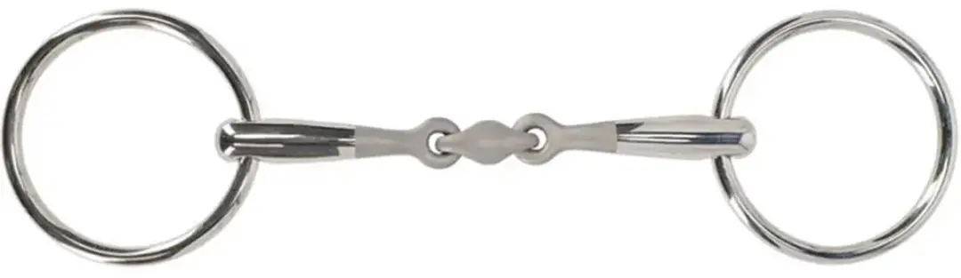 QHP Watertrens Dubbel Gebroken 14mm - Sandblasted - 10,5 - afbeelding 2 van 2