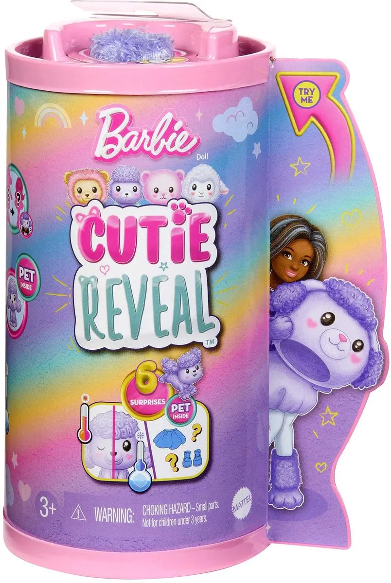 Barbie Cutie Reveal Paarse Lama HKR20 Minipop