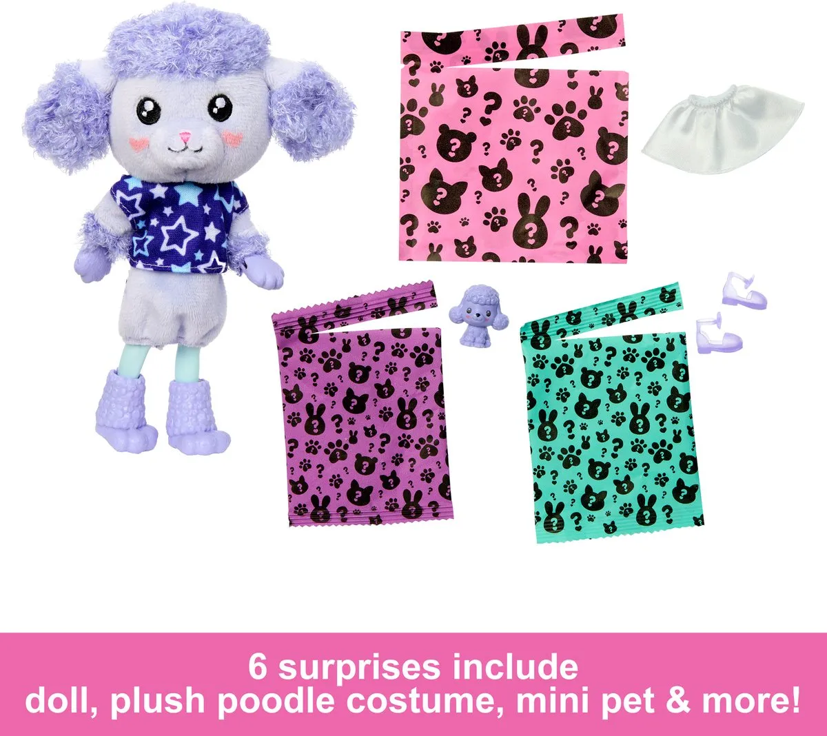 Barbie Cutie Reveal Paarse Lama HKR20 Minipop