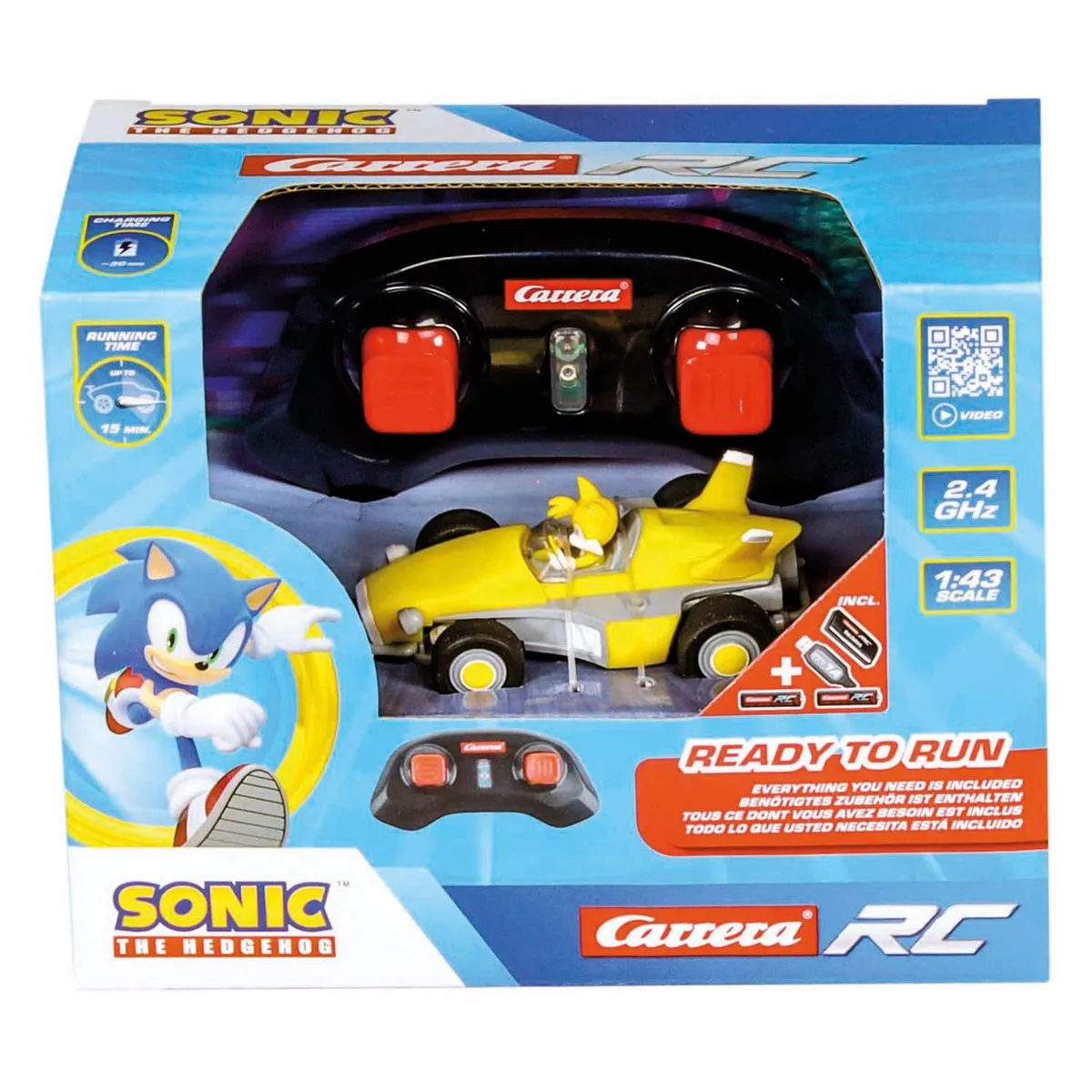 Carrera RC Auto Team Sonic Racing Tails 1:43 - Multi