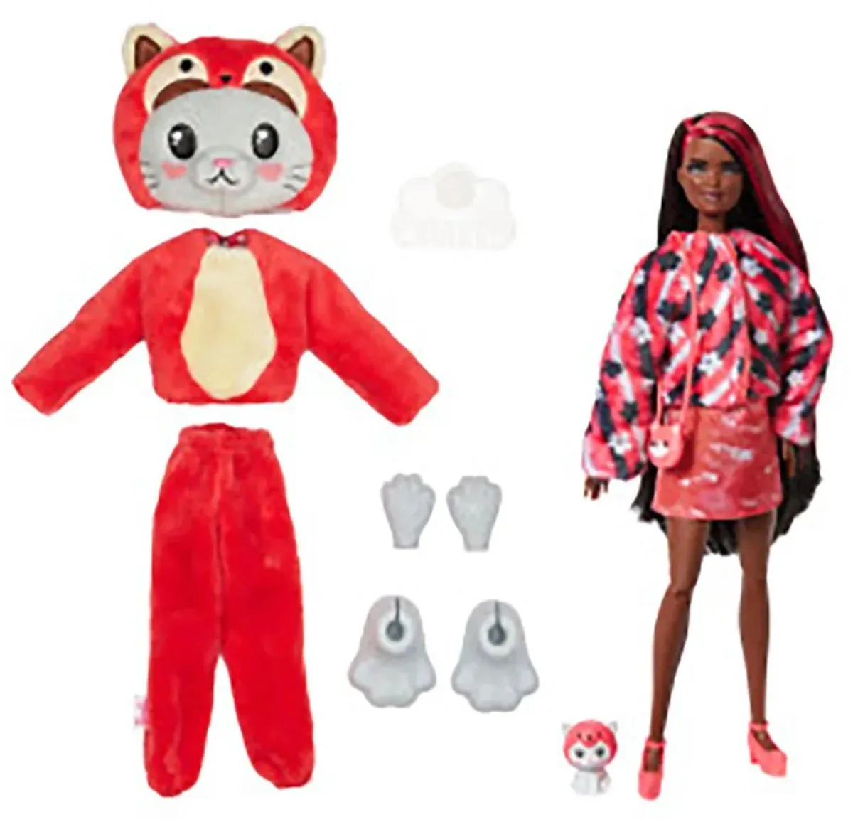 Barbie Cutie Reveal Pop Kitten Rode Panda 30cm - MPN 0194735178711