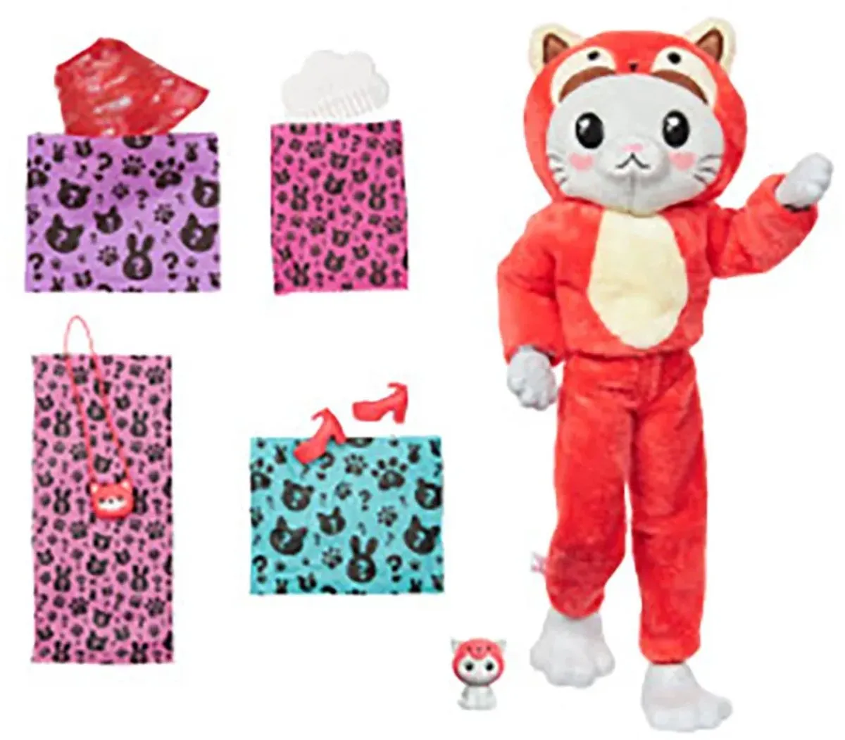 Barbie Cutie Reveal Pop Kitten Rode Panda 30cm - MPN 0194735178711
