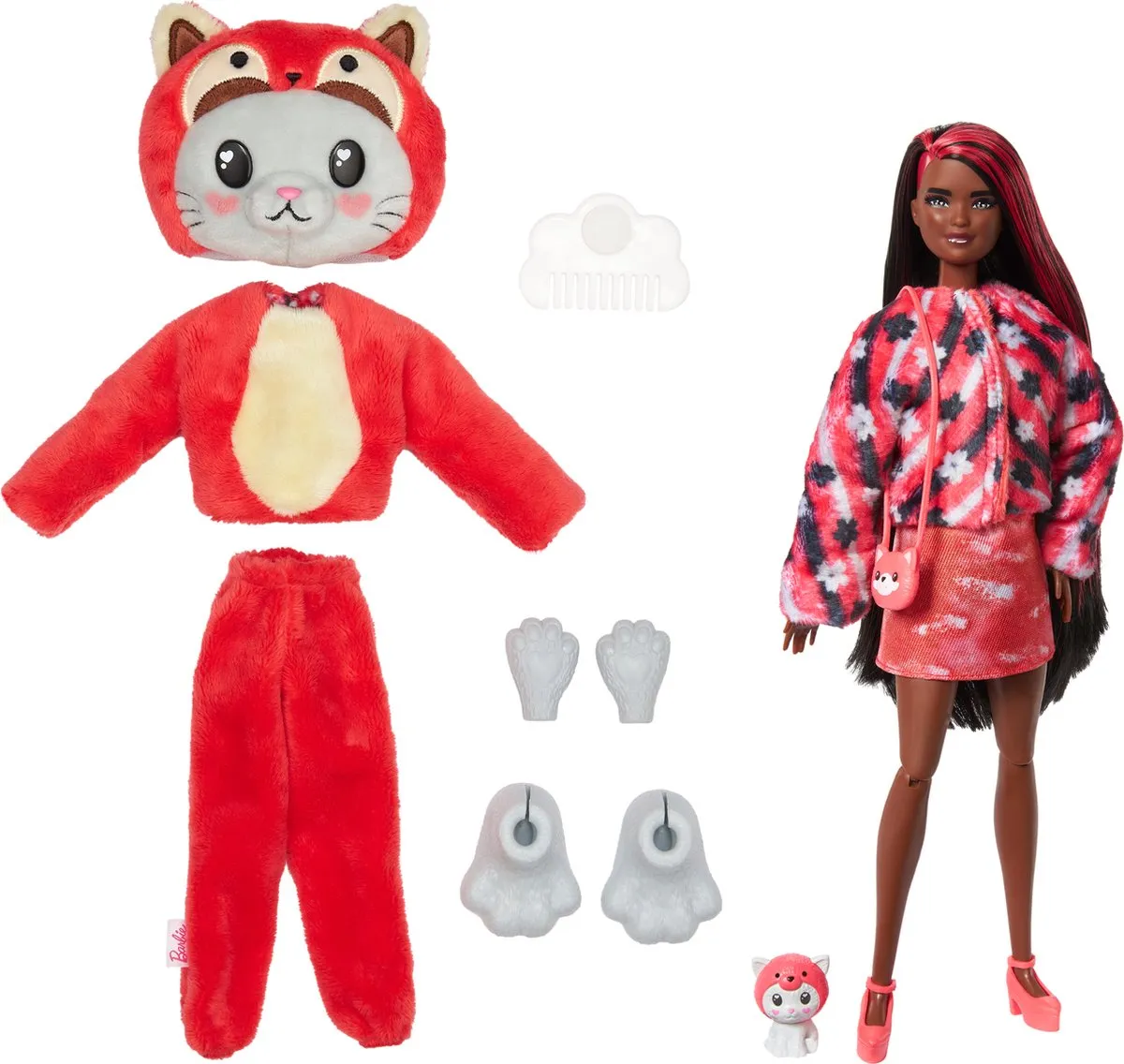 Barbie Cutie Reveal Pop Kitten Rode Panda 30cm - MPN 0194735178711