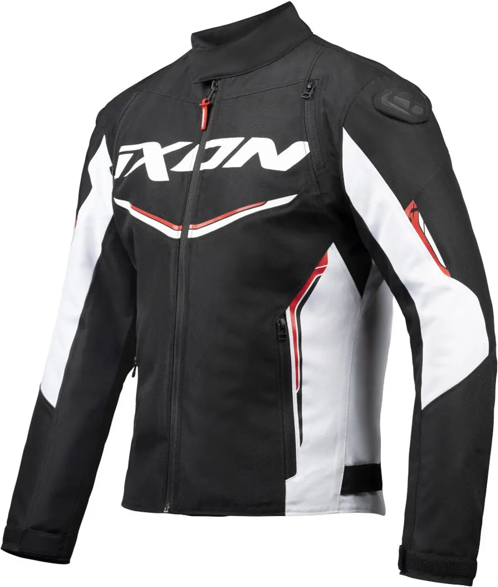 Ixon Cordolo Zwart Wit Rood Textiele Motorjas