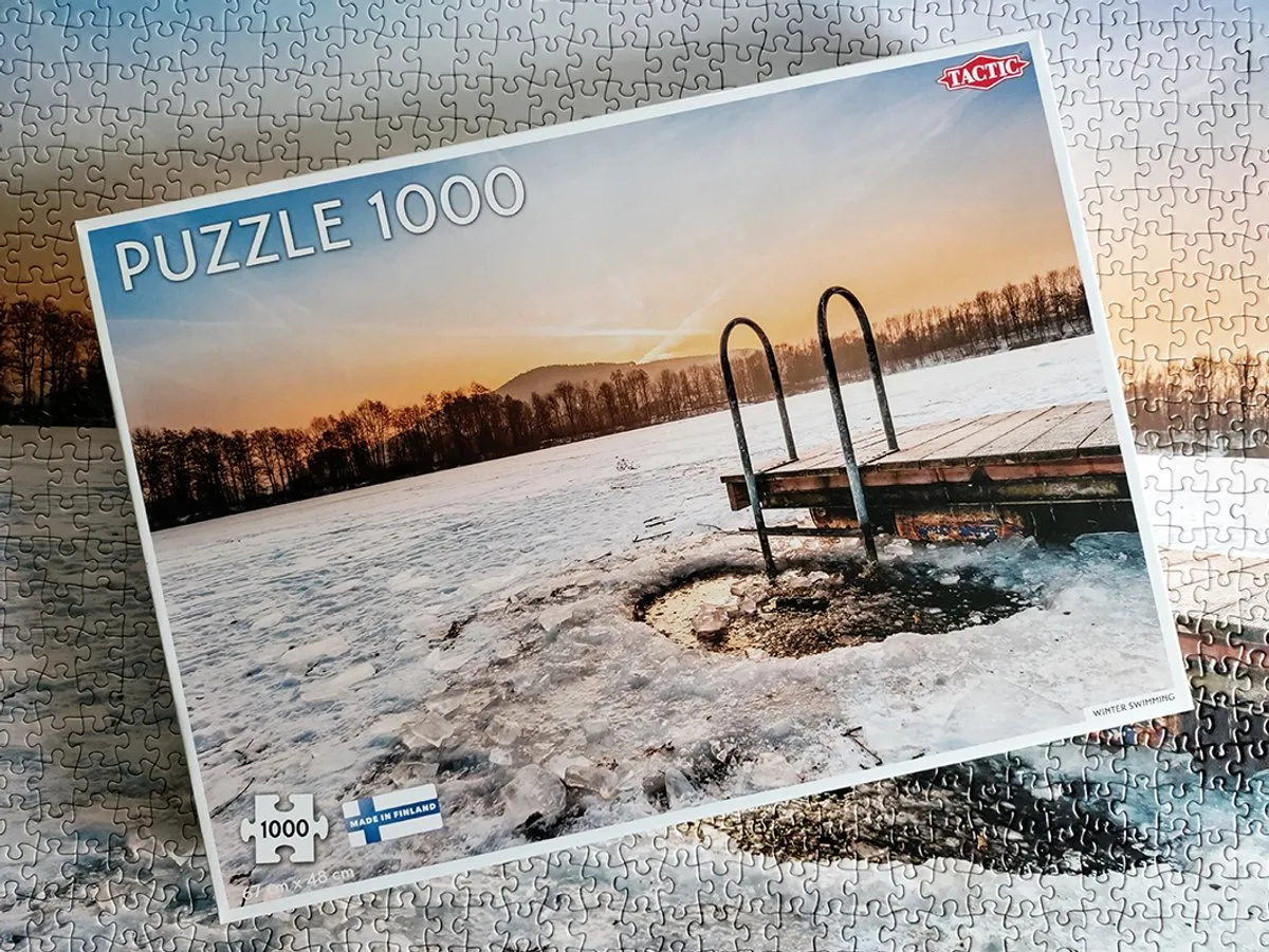 Tactic Winter Swimming Puzzel 1000 Stuks - Scandinavisch Ontwerp