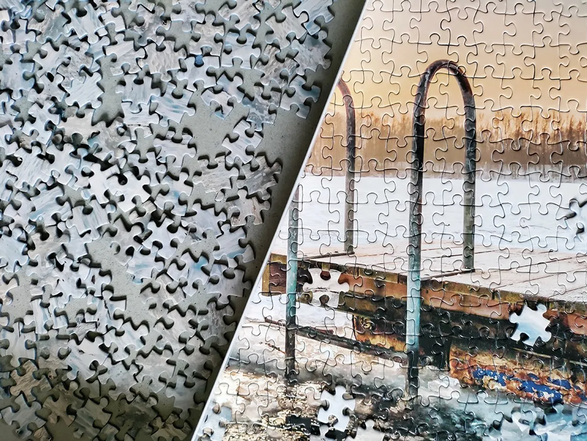 Tactic Winter Swimming Puzzel 1000 Stuks - Scandinavisch Ontwerp
