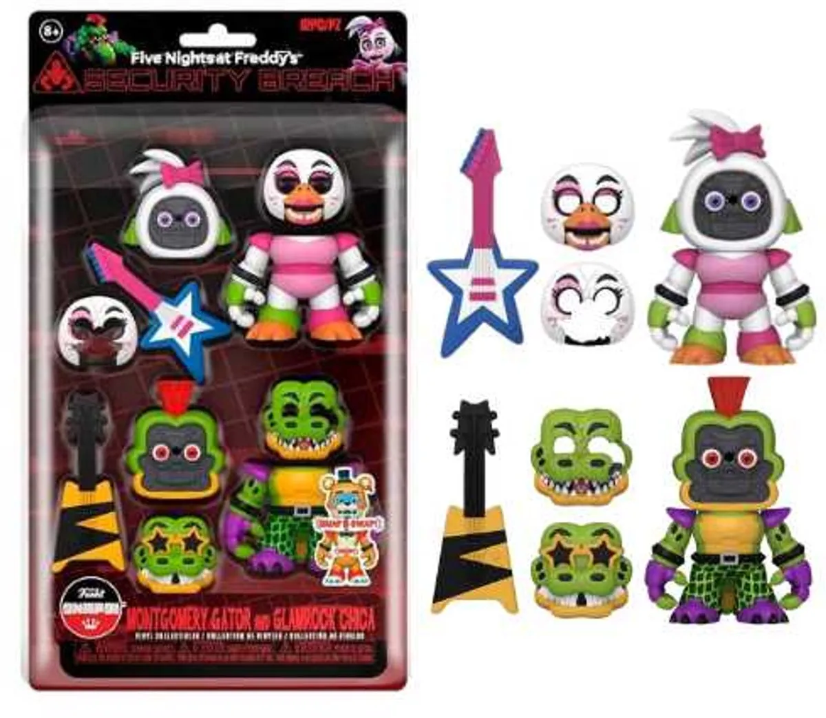 Funko Snaps! FNAF Glamrock Chica & Gator Double Snap Pack