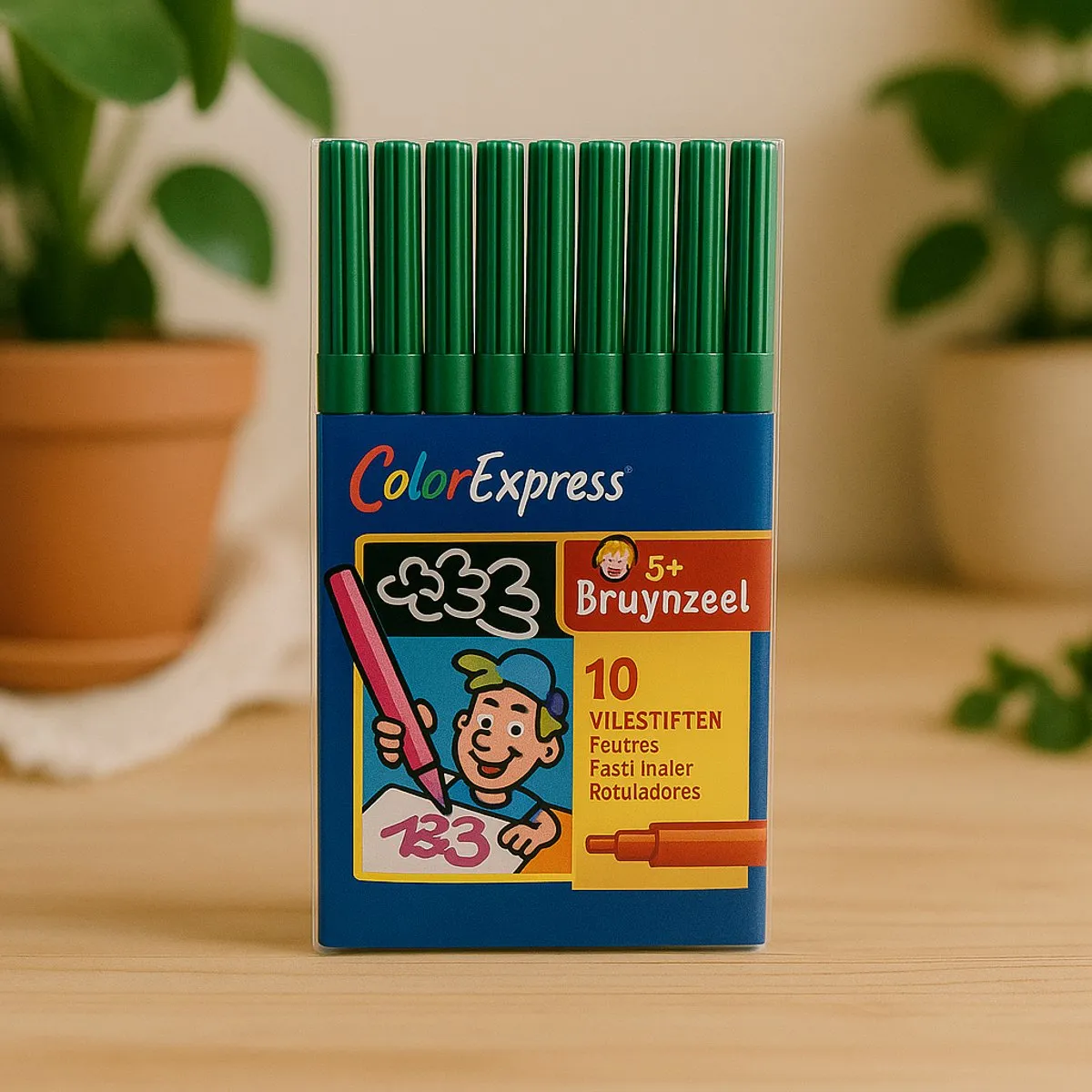 BRUYNZEEL Dikke Viltstiften Groen - Set van 10 - afbeelding 6 van 6
