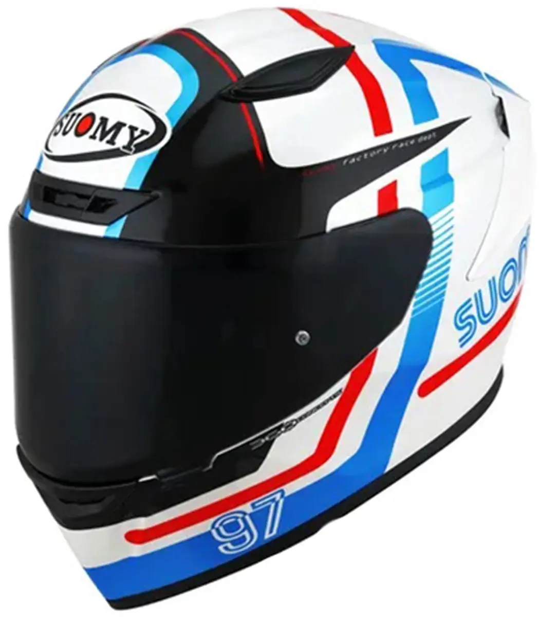 Suomy Track 1 Ninety Seven ECE 22.06 Wit Blauw Integraalhelm