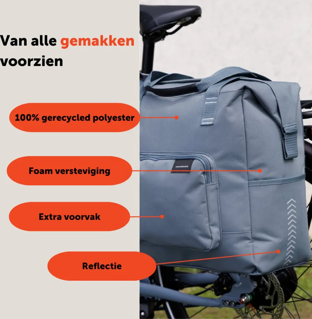New Looxs Tulum Camella Fietstas 26L - Grey-Green - afbeelding 3 van 6