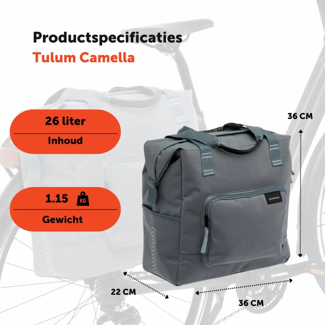 New Looxs Tulum Camella Fietstas 26L - Grey-Green - afbeelding 2 van 6