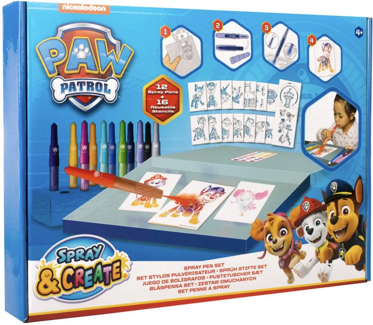 Disney Paw Patrol Spraypennen Deluxe Set
